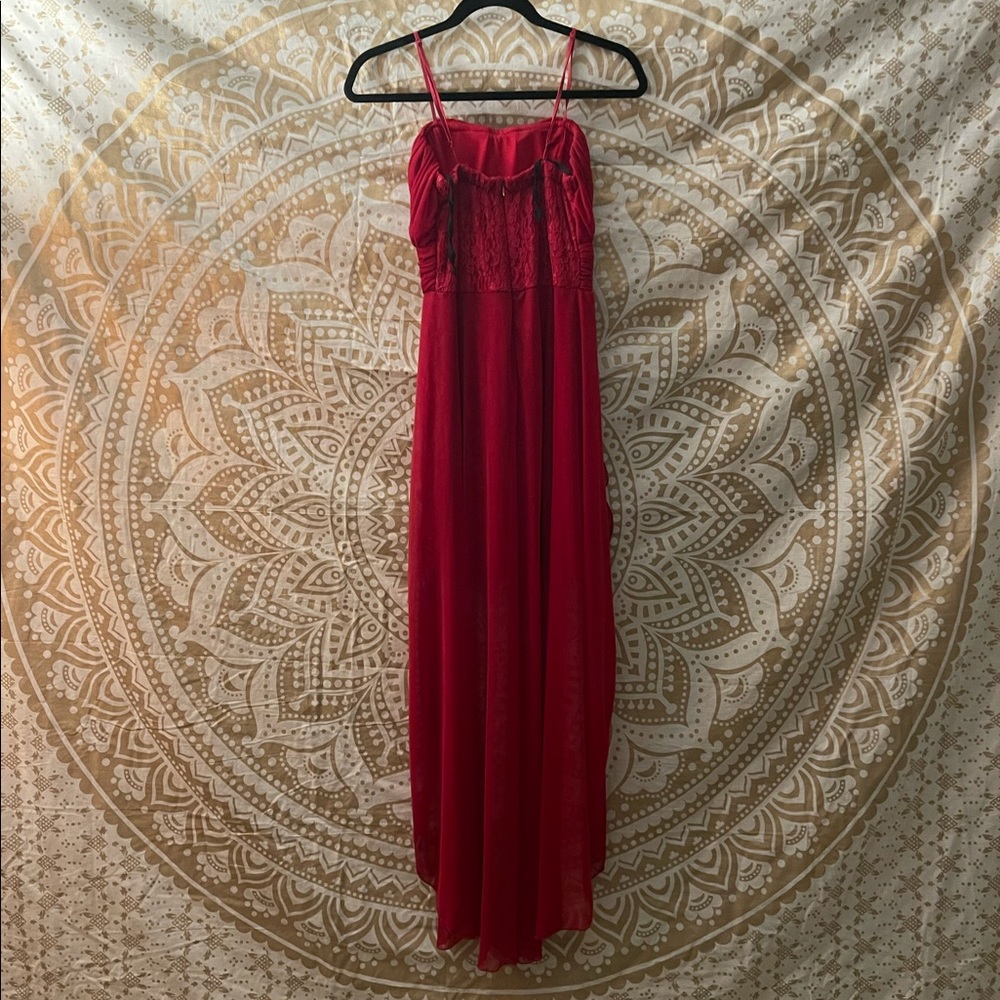 Strapless high low red prom dress size M ❤️ - Picture 11 of 13